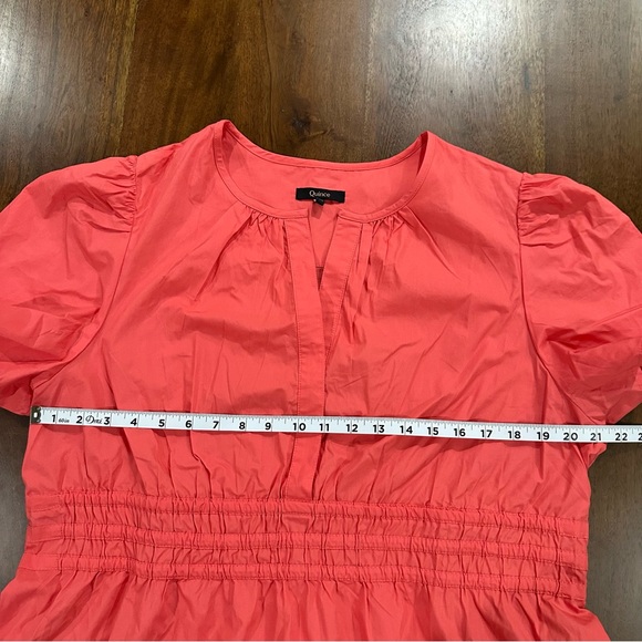 Quince 100% Organic Cotton Poplin Tiered Maxi Dress In Spiced Coral Size XL - Picture 8 of 8